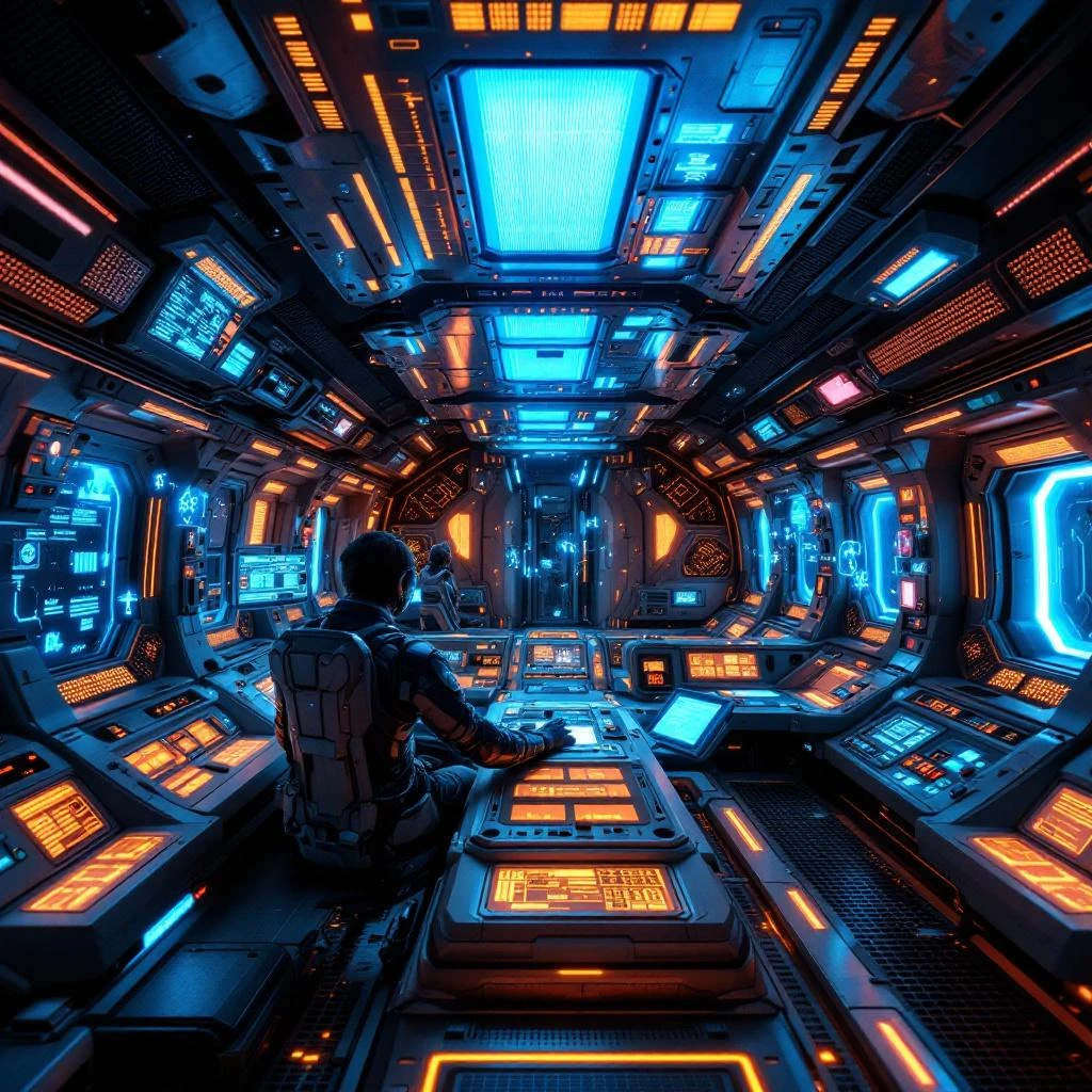 The Atlas Monkey cruising peacefully through space with all systems in harmony