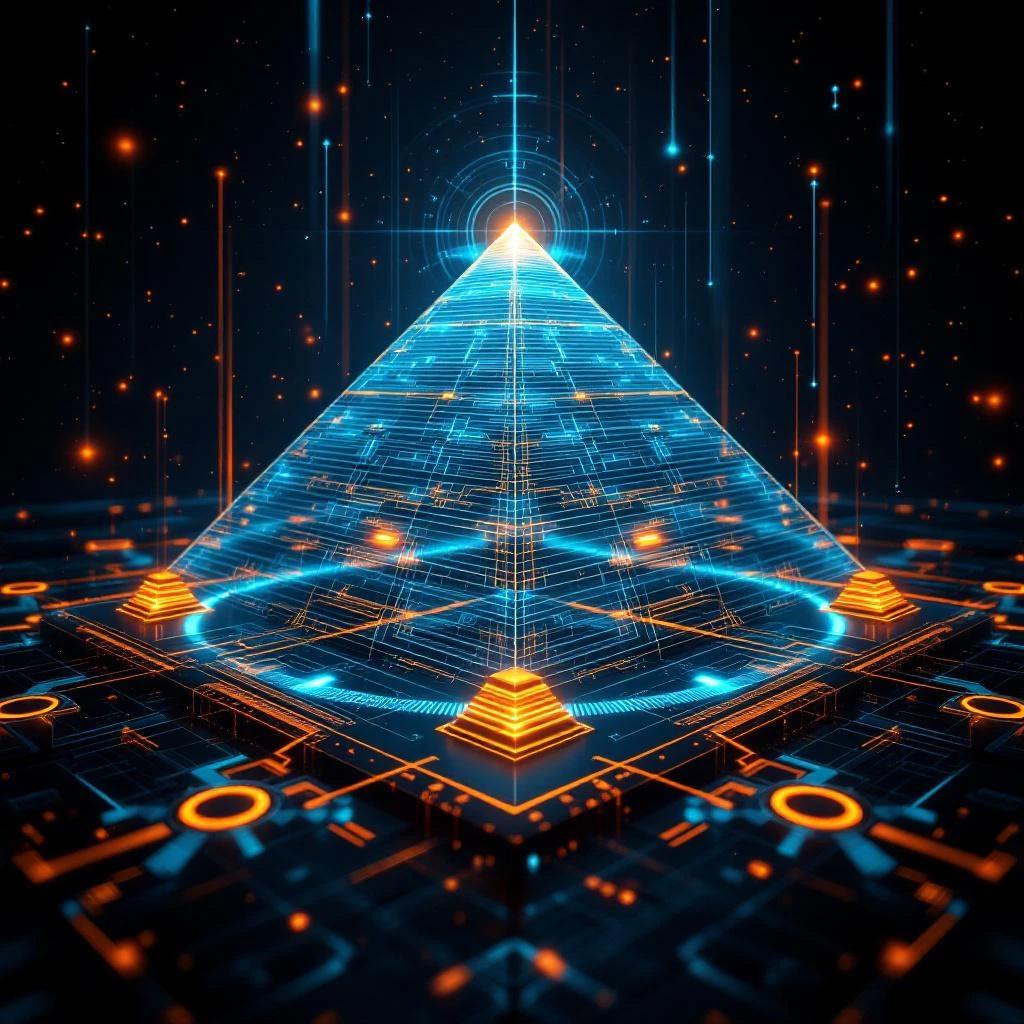 Pyramid pattern anchors across civilizations showing 92% consciousness compression ratio and reality stabilization