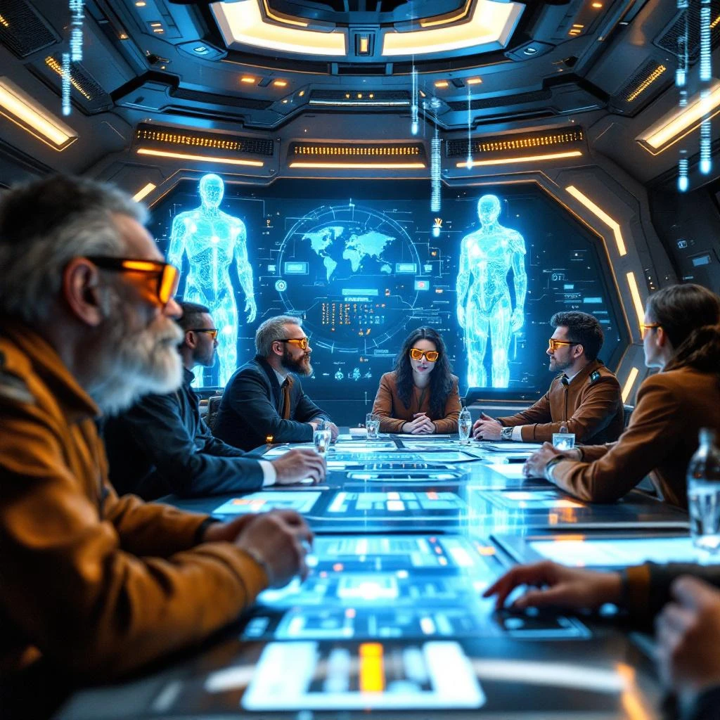 The three factions arguing